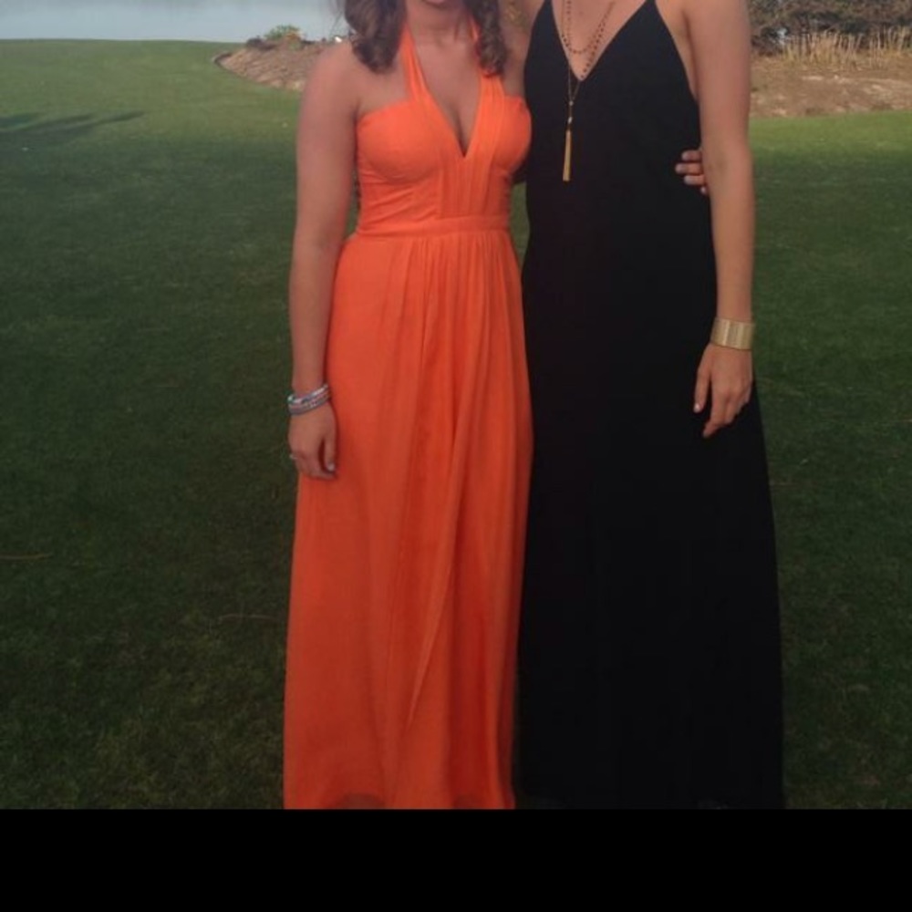 BCBG orange prom dress